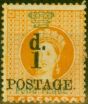 Rare Postage Stamp from Grenada 1886 1d on 4d Orange SG39 Fine Mtd Mint