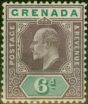 Collectible Postage Stamp Grenada 1906 6d Purple & Green SG72 Fine LMM