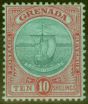 Collectible Postage Stamp from Grenada 1908 10s Green & Red-Green SG83 V.F Mtd Mint
