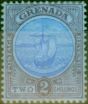 Rare Postage Stamp from Grenada 1908 2s Blue & Purple-Blue SG87 V.F Very Lightly Mtd Mint