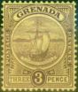 Valuable Postage Stamp from Grenada 1908 3d Dull Purple-Yellow SG84 Fine Very Lightly Mtd Mint