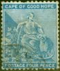Collectible Postage Stamp from Griqualand West 1878 4d Dull Blue SG21 Average Used