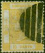 Old Postage Stamp Hong Kong 1877 16c Yellow SG22 Good Used (2)
