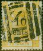 Collectible Postage Stamp Hong Kong 1880 10c on 16c Yellow SG26 Good Used (2)