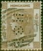 Old Postage Stamp Hong Kong 1880 48c Brown SG31 Good Used Perf-in