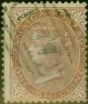 Rare Postage Stamp from Jamaica 1860 1s Yellow-Brown SG6 Fine Used