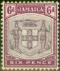 Collectible Postage Stamp from Jamaica 1911 6d Dull & Bright Purple SG44 Fine Lightly Mtd Mint