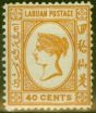 Collectible Postage Stamp from Labuan 1893 40c Brown-Buff SG47a Fine Mtd Mint (17)