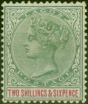 Old Postage Stamp Lagos 1887 2s6d Green & Carmine SG39 Fine LMM