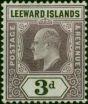Leeward Islands 1950 3d Dull Purple & Black SG33b Chalk Fine LMM  King George VI (1936-1952) Valuable Stamps