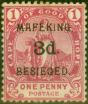 Valuable Postage Stamp from Mafeking 1900 3d on 1d Carmine SG3 Fine Mtd Mint