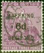 Collectible Postage Stamp from Mafeking 1900 6d on 3d Magenta SG4 Very Fine Used