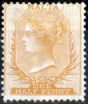 Old Postage Stamp from Malta 1872 1/2d Orange Buff SG8 Fine Unused