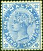 Collectible Postage Stamp from Malta 1885 2 1/2d Dull Blue SG24 Fine Lightly Mtd Mint