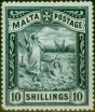 Collectible Postage Stamp Malta 1899 10s Blue-Black SG35 Fine & Fresh MM