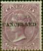 Collectible Postage Stamp from Mauritius 1863 5s Rosy Mauve Cancelled SG71 Fine & Fresh LMM
