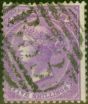 Rare Postage Stamp from Mauritius 1865 5s Bright Mauve SG72 Fine Used