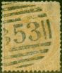 Rare Postage Stamp from Mauritius 1872 1s Orange SG70 Good Used
