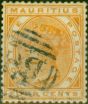 Old Postage Stamp Mauritius 1883 4c Orange SG104 Fine Used