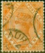Collectible Postage Stamp from Mauritius 1887 50c Orange SG111 Fine Used
