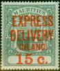Old Postage Stamp from Mauritius 1904 15c Grey-Green SGE6 Fine & Fresh Mtd Mint