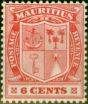 Valuable Postage Stamp from Mauritius 1907 6c Carmine-Red SG186 V.F Very Lightly Mtd Mint