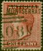 Old Postage Stamp Montserrat 1876 1d Red SG1 Fine Used