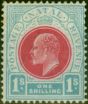 Rare Postage Stamp Natal 1902 1s Carmine & Pale Blue SG136 Good MM