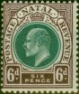 Valuable Postage Stamp Natal 1902 6d Green & Brown-Purple SG135 V.F VLMM