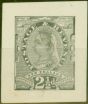 Rare Postage Stamp from New Zealand 1891 2 1/2d Black Imperf Die Proof on Thick Paper Fine Mint