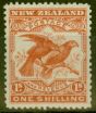 Collectible Postage Stamp from New Zealand 1898 1s Vermilion SG257 Fine Mtd Mint