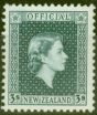 Rare Postage Stamp from New Zealand 1963 3s Slate SG0167 V.F MNH