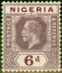 Collectible Postage Stamp from Nigera 1914 6d Dull Purple & Brt Purple SG7 Fine Lightly Mtd Mint