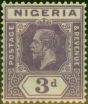 Collectible Postage Stamp Nigeria 1924 3d Bright Violet SG22 Fine VLMM