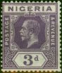Collectible Postage Stamp Nigeria 1924 3d Bright Violet SG22 Fine VLMM 2