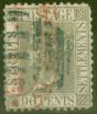 Rare Postage Stamp from Straits Settlements 1871 96c Grey SG19a P.12.5 Ave Used