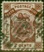 Valuable Postage Stamp North Borneo 1886 2c Brown SG10 Fine Used (2)