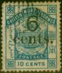 Collectible Postage Stamp North Borneo 1891 6c on 10c Blue SG56 Good Used