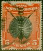 Old Postage Stamp North Borneo 1895 5c Black & Vermilion SGD5 Fine Used