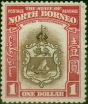 Old Postage Stamp North Borneo 1939 $1 Brown & Carmine SG315 Fine MNH