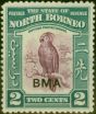 Collectible Postage Stamp North Borneo 1945 2c Purple & Greenish Blue SG321 Fine LMM
