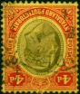 Nyasaland 1908 4d Black & Red-Yellow SG76w 'Wmk Inverted' Fine Used . King Edward VII (1902-1910) Used Stamps