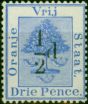 Valuable Postage Stamp O.F.S 1896 1/2d on 3d Ultramarine SG69 Fine & Fresh MM