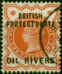 Oil Rivers 1892 1/2d Vermilion SG1 V.F.U  Queen Victoria (1840-1901) Old Stamps