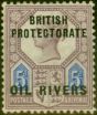 Rare Postage Stamp Oil Rivers 1892 5d Dull Purple & Blue SG5 Fine MM