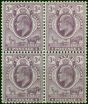 Valuable Postage Stamp Orange River Colony 1903 3d Mauve SG143 V.F LMM & MNH Block of 4