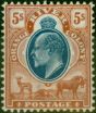 Old Postage Stamp Orange River Colony 1904 5s Blue & Brown SG147 Fine & Fresh MM