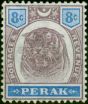 Valuable Postage Stamp Perak 1895 8c Dull Purple & Ultramarine SG71 Fine & Fresh VLMM