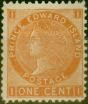 Old Postage Stamp Prince Edward Island 1872 1c Brown-Orange SG44 Fine MNH (2)