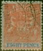 Old Postage Stamp Rhodesia 1892 8d Rose-Lake & Ultramarine SG23 Fine Used (2)